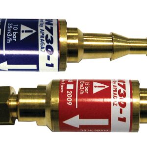 Paire clapet anti-retour SECURIDAVE SG2L pour chalumeau D6+10 mm blister GCE CHARLEDAVE GF2842003EMB