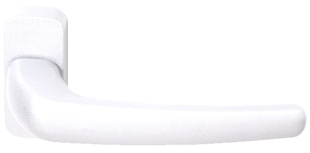 Paire de béquille Siluete à ressort carré 8 mm sur rosace blanc SOFI 5113300120