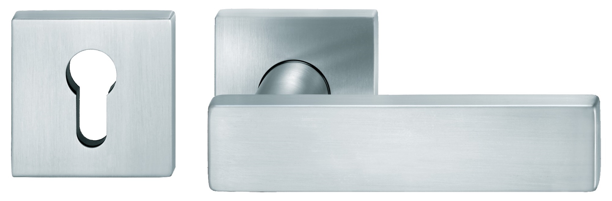 Paire de béquilles sur rosaces 1003 carré de 7 mm aluminium 01 FSB 0 34 1003 06809 0105