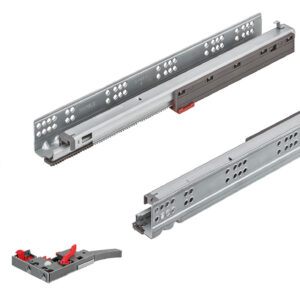 Paire de coulisses Matrix 450 mm avec amortisseur + 2 attaches 433.03.654