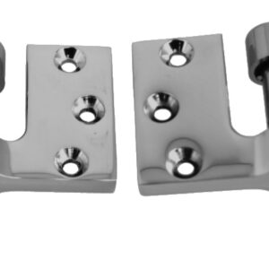 Paire de fiches à entailler réversible hauteur 55 mm chromé mat STREMLER 3204.31.0 X 2