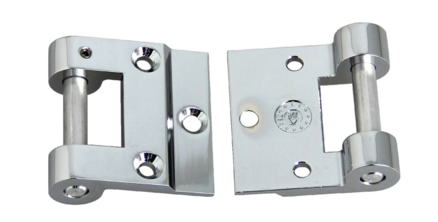 Paire de fiches en applique chromé brillant STREMLER 3206.30.0