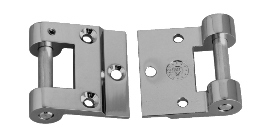Paire de fiches en applique chromé mat STREMLER 3206.31.0