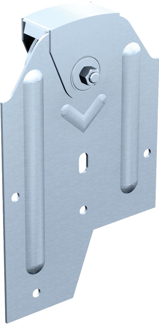 Paire de montures galet flasque acier MANTION 0250A X 2