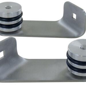 Paire de pattes fix déportées diamètre 40 mm inox 316 satiné DUVAL 22-0720-2111