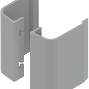 Paire de poignée aileron 130 mm aluminium laqué gris RAL9006 LA CROISEE DS DS6837-P007