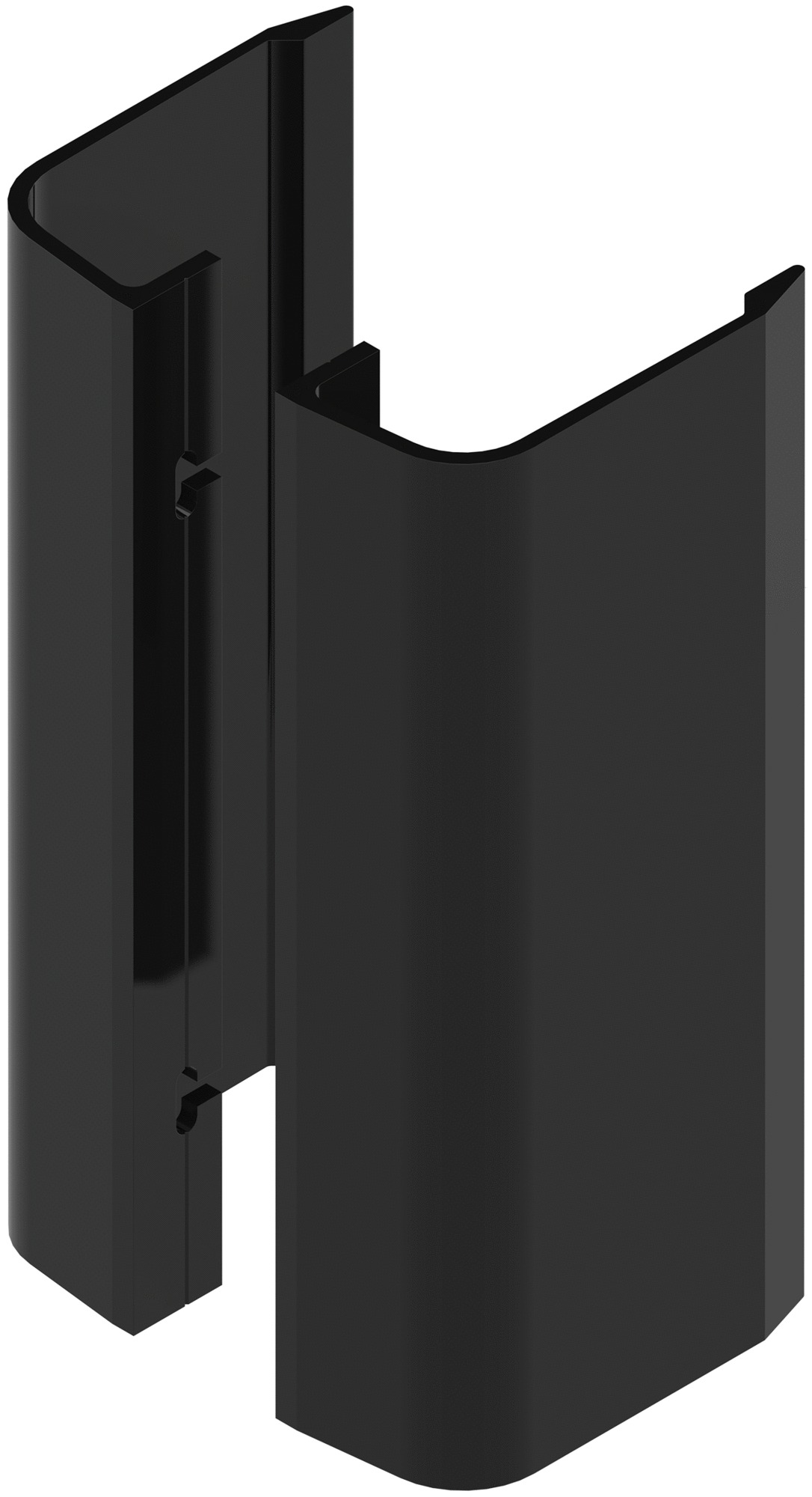 Paire de poignée aileron 200 mm laqué noir RAL9005 satiné LA CROISEE DS DS6821-P013