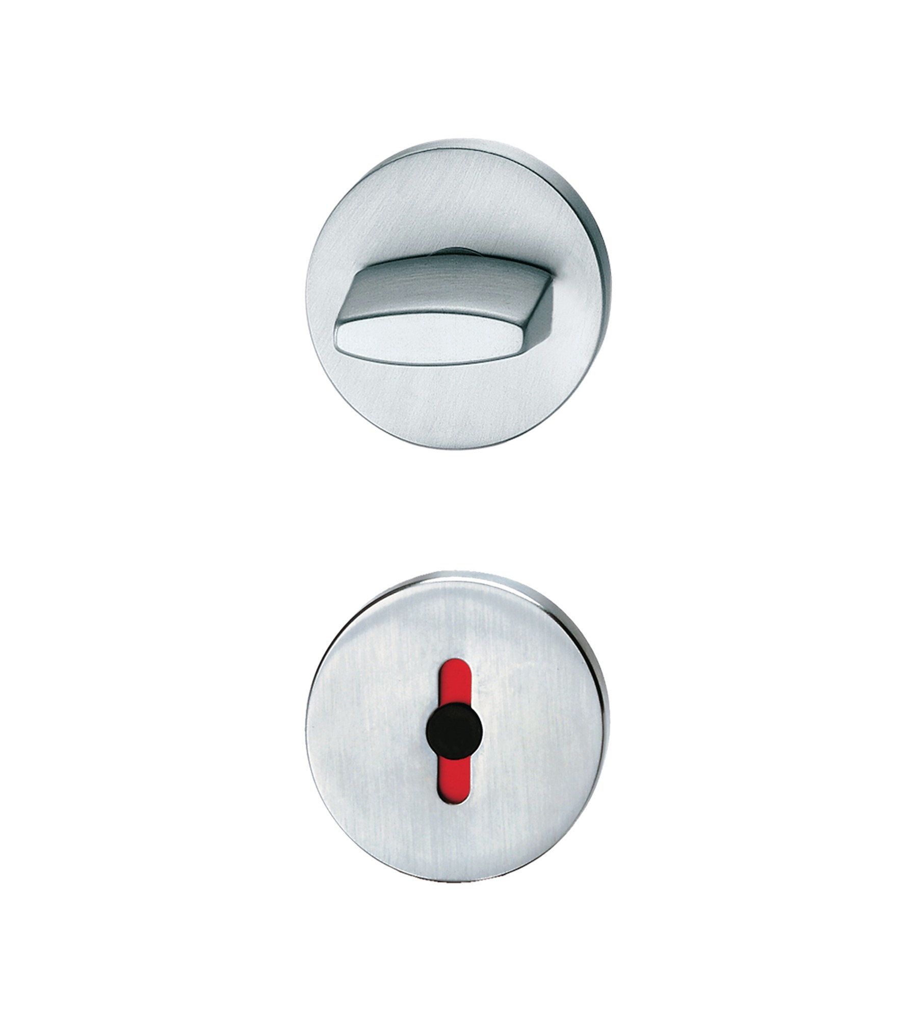 Paire de rosace ronde à condamnation à voyant inox 1744 FSB 0 12 1735 10284 6204