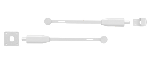 Paire de verrous à coulisse 40 - 40 blanc POLLUX 000185