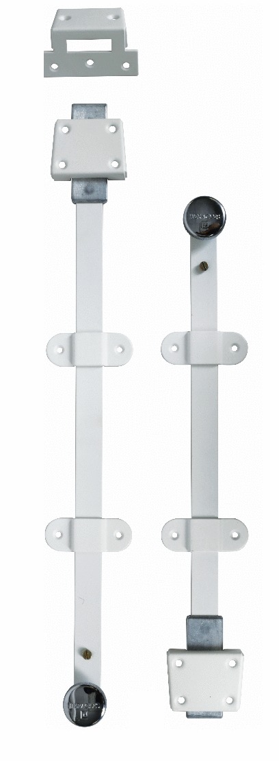 Paire de verrous à coulisse blanc HERACLES Y8-1003501