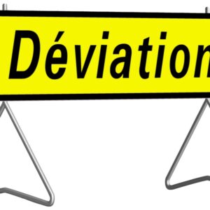 Panneau de signalisation de direction rectangulaire 1000 x 300 mm 'Déviation' TALIAPLAST 526011
