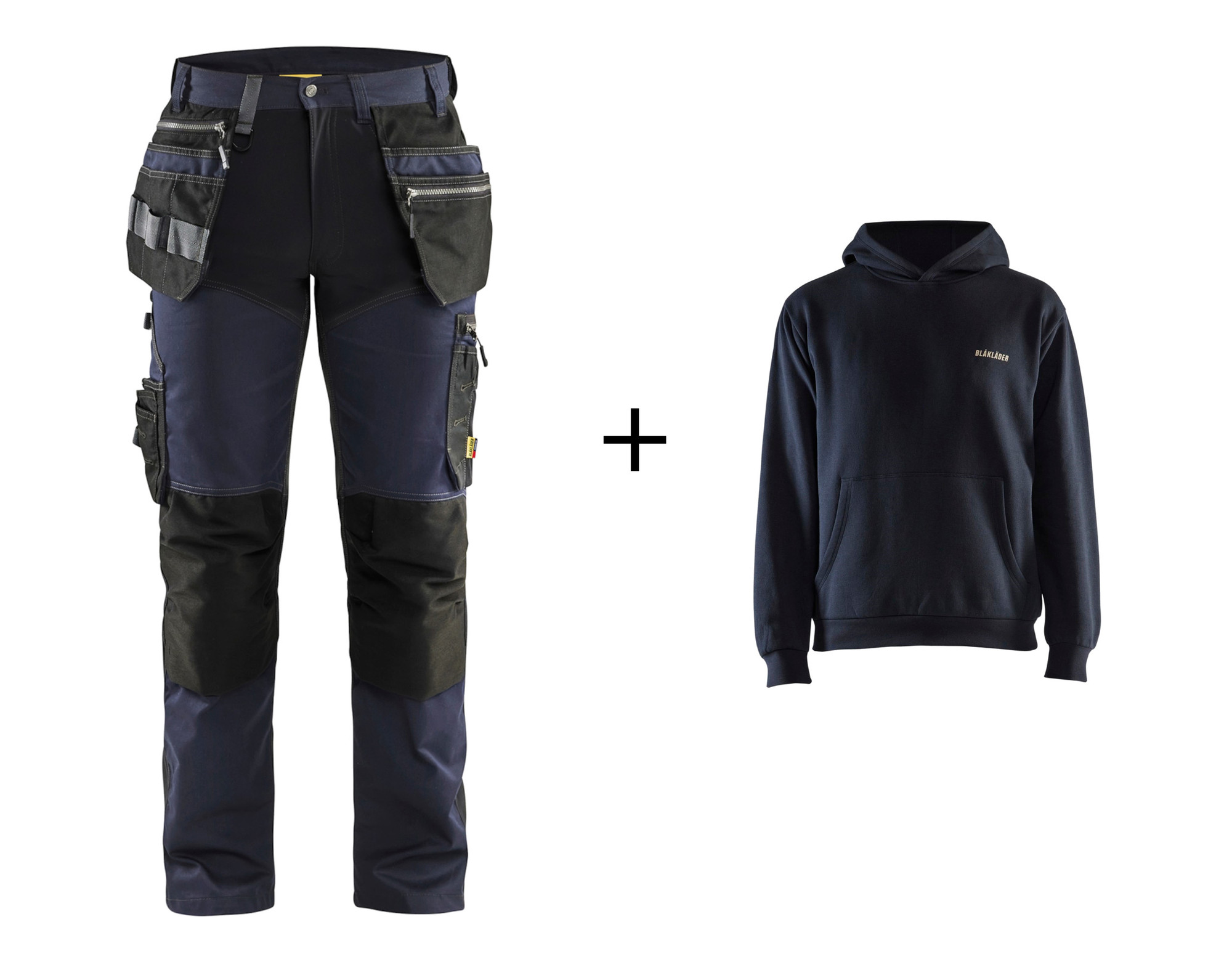 Pantalon artisan stretch noir 42 + sweat offert L BLÅKLÄDER