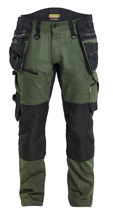 Pantalon artisan stretch STRIKER vert forêt/noir T38C BLÅKLÄDER 197011494298D84