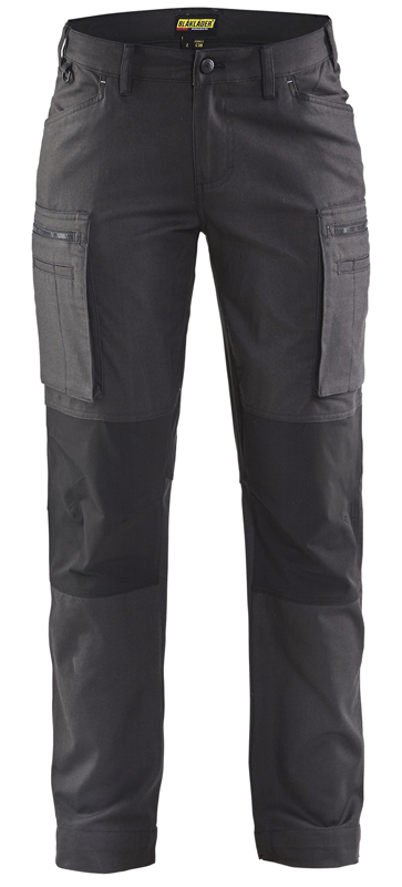 Pantalon de maintenance femme + Stretch gris foncé/noir T50 BLÅKLÄDER 715918459899.50