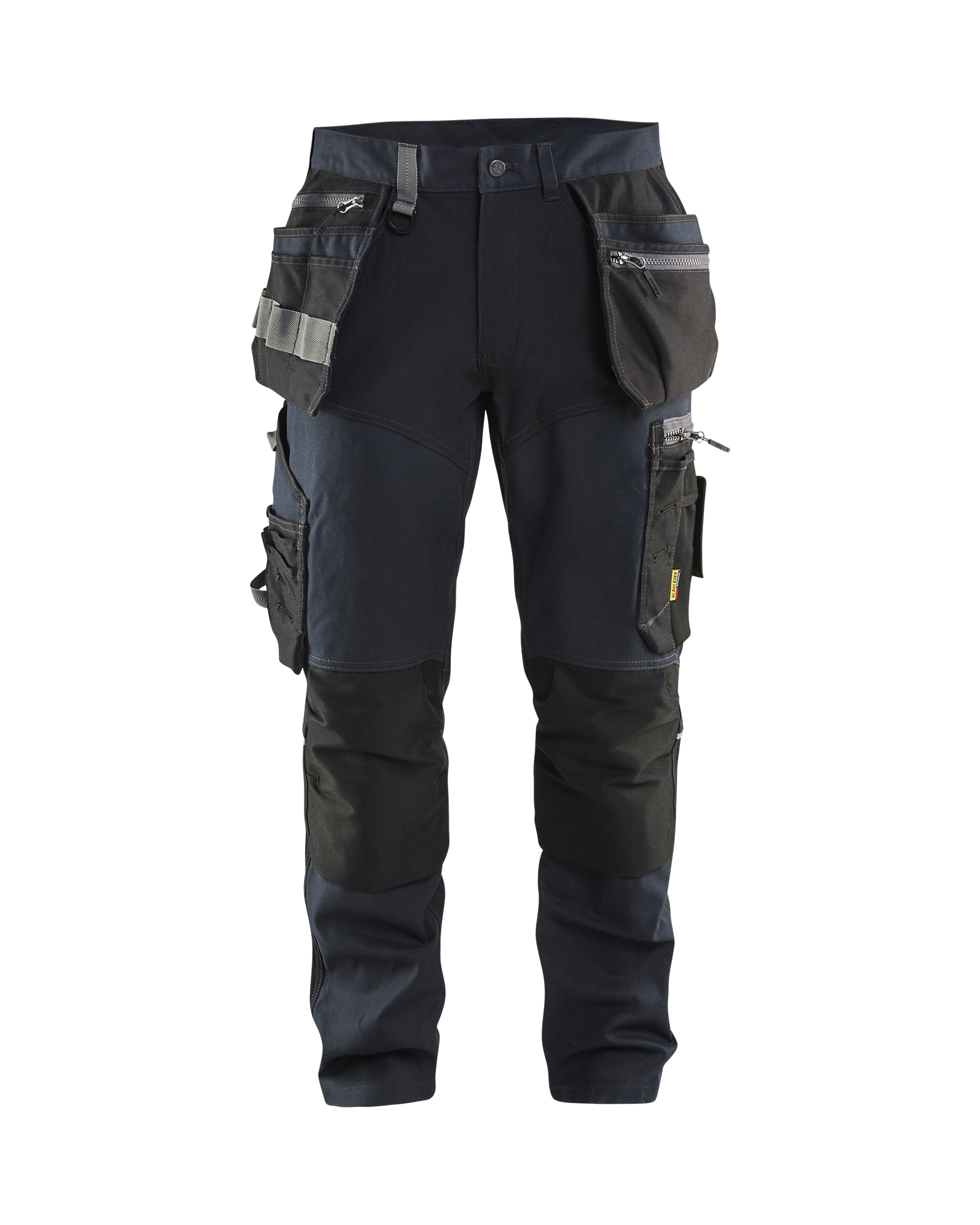 Pantalon de travail artisan + stretch multipoches marine foncé/noir T38 BLÅKLÄDER 159913438699C44