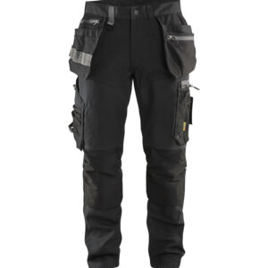 Pantalon de travail artisan + stretch multipoches marine foncé/noir T38 BLÅKLÄDER 159913438699C44