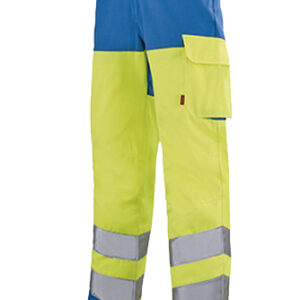 Pantalon de travail haute visibilité IRIS WORK VISION 2 jaune fluo/bleu azur T3 LAFONT LA-1HVNXCP-6-592-3