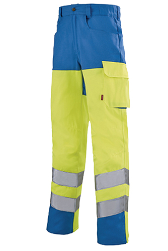 Pantalon de travail haute visibilité IRIS WORK VISION 2 jaune fluo/bleu azur T3 LAFONT LA-1HVNXCP-6-592-3