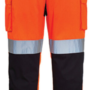 Pantalon de travail homme à haute visibilité multipoches PATROL hi-viz orange/marine TS COVERGUARD 7PAOPS