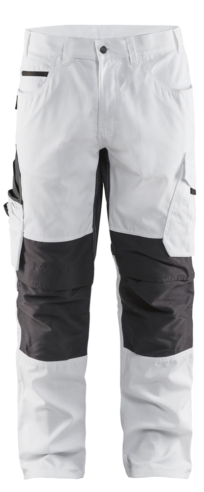 Pantalon peinte + stretch blanc/gris foncé T52 BLÅKLÄDER 109513301098C58