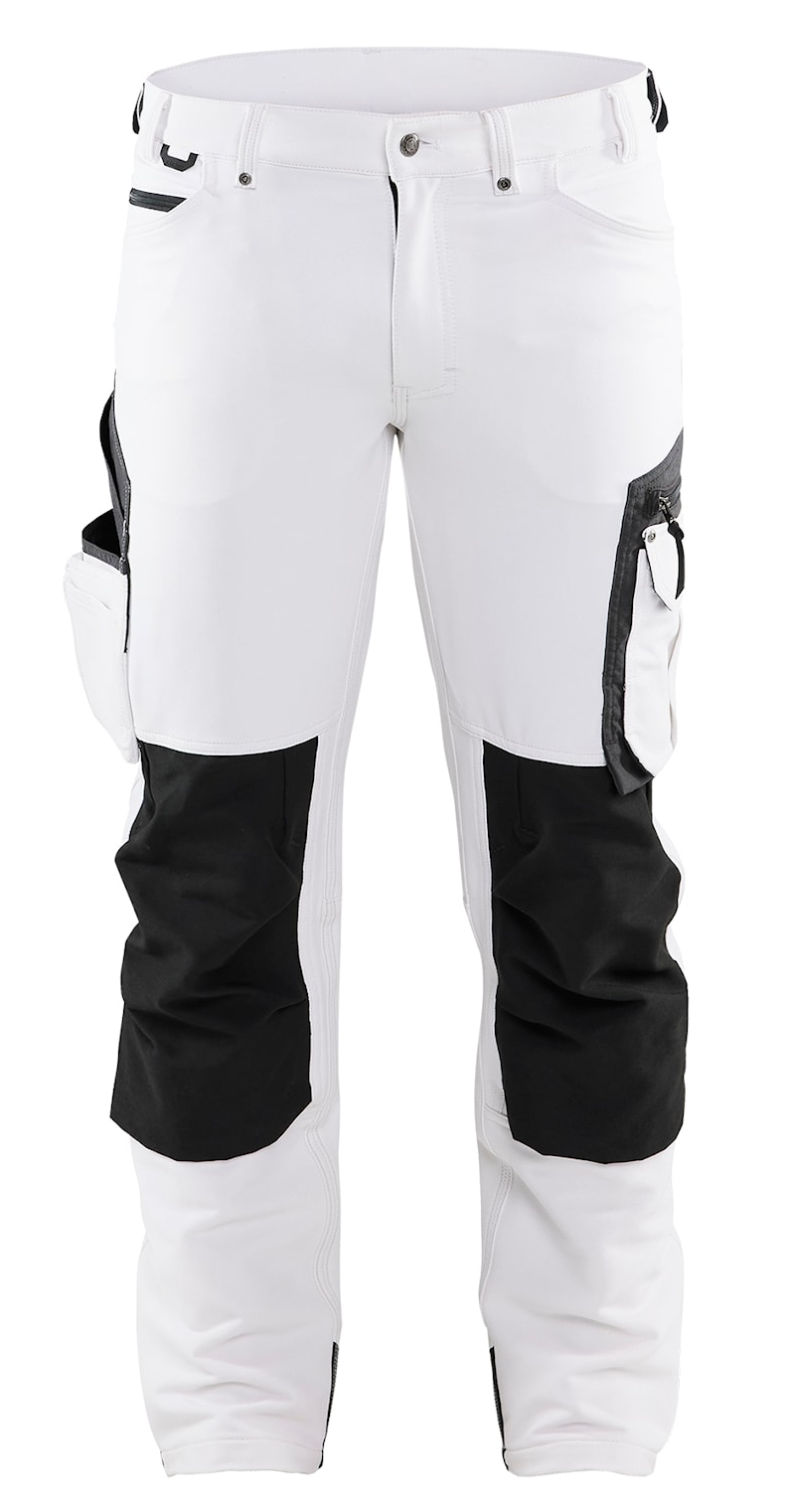 Pantalon peintre en stretch 4D blanc/gris foncé T50 BLÅKLÄDER 108916451098C56