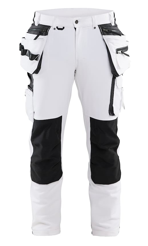 Pantalon peintre strectch 4D + poche flottante blanc gris foncé T58C BLÅKLÄDER 107916451098D124
