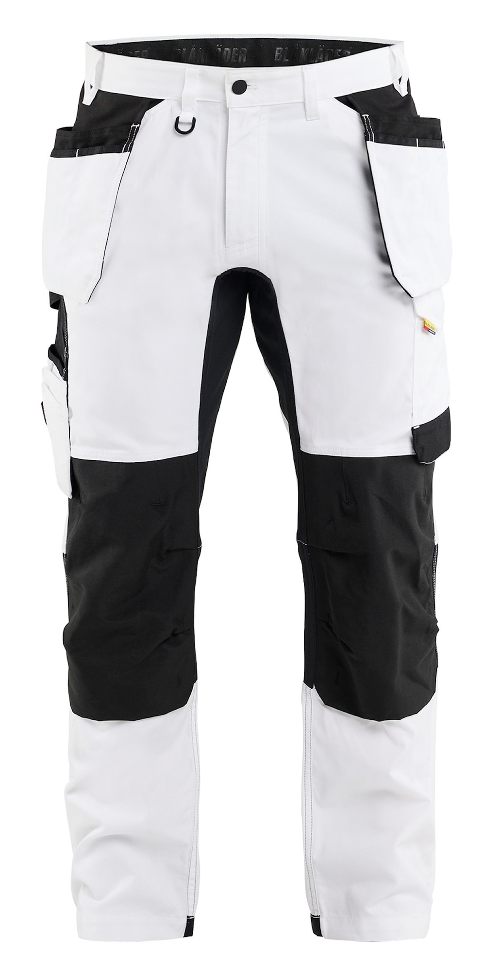 Pantalon peintre stretch 2D avec poches flottantes blanc/noir T46L BLÅKLÄDER 177018321099C152