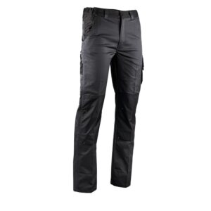 Pantalon Vulcain stretch avec poches genouillères gris sombre / noir T 38 LMA 1822-T38