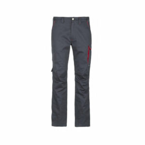 Pantalon de travail multipoche Inn-Lever DUCATI - 100% coton 270 g/m2- gris naturel/rouge