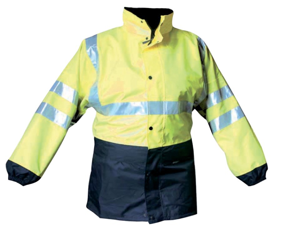 Parka 4 en 1 ELYSE ZIPAL à haute visibilité jaune fluo/bleu marine T2XL CODUPAL 245CJFMXXL
