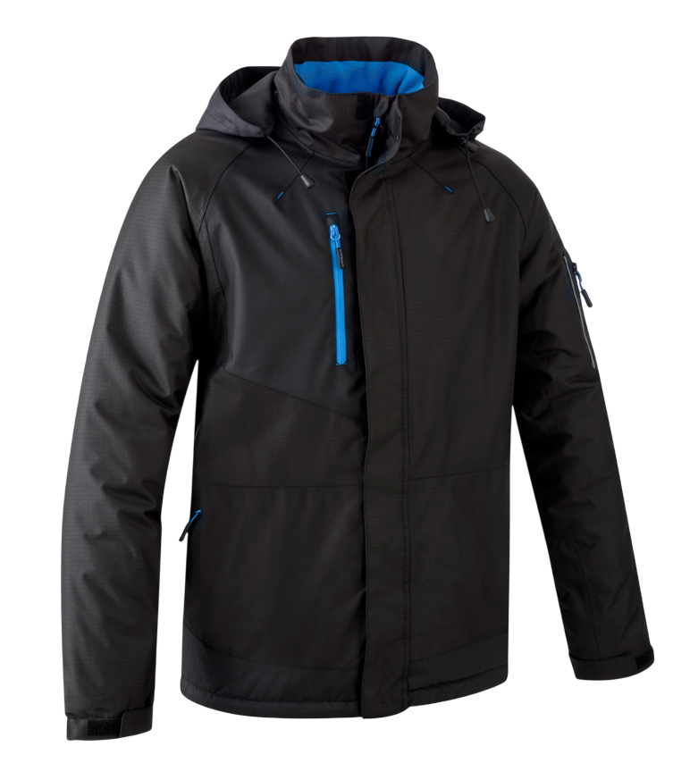 Parka double polaire YUZU II noir/bleu TL COVERGUARD 5YUZ52R00L
