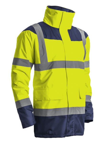 Parka matelassée haute visibilité KETA jaune fluo/marine T4XL COVERGUARD 7KETYXXXXL