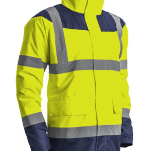 Parka matelassée haute visibilité KETA jaune fluo/marine TXL COVERGUARD 7KETYXL