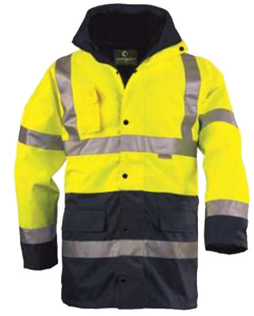 Parka polyester 4 en 1 HI-VIZ HI-WAY jaune/gris TXL EURO PROTECTION 70592