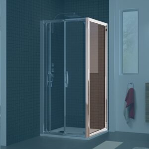 Paroi de douche fixe TONGA 87-89 profilé blanc KINEDO PA662BTNE
