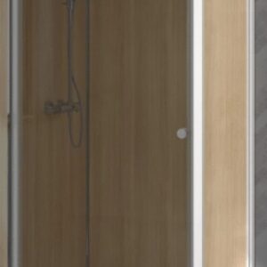Paroi de douche SUPRA III FIXE 80 cm profilé blanc avec verre transparent KINEDO PA1571BTN