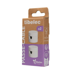 Passes cable aluminium blanc d20mm lot de 2 tibelec