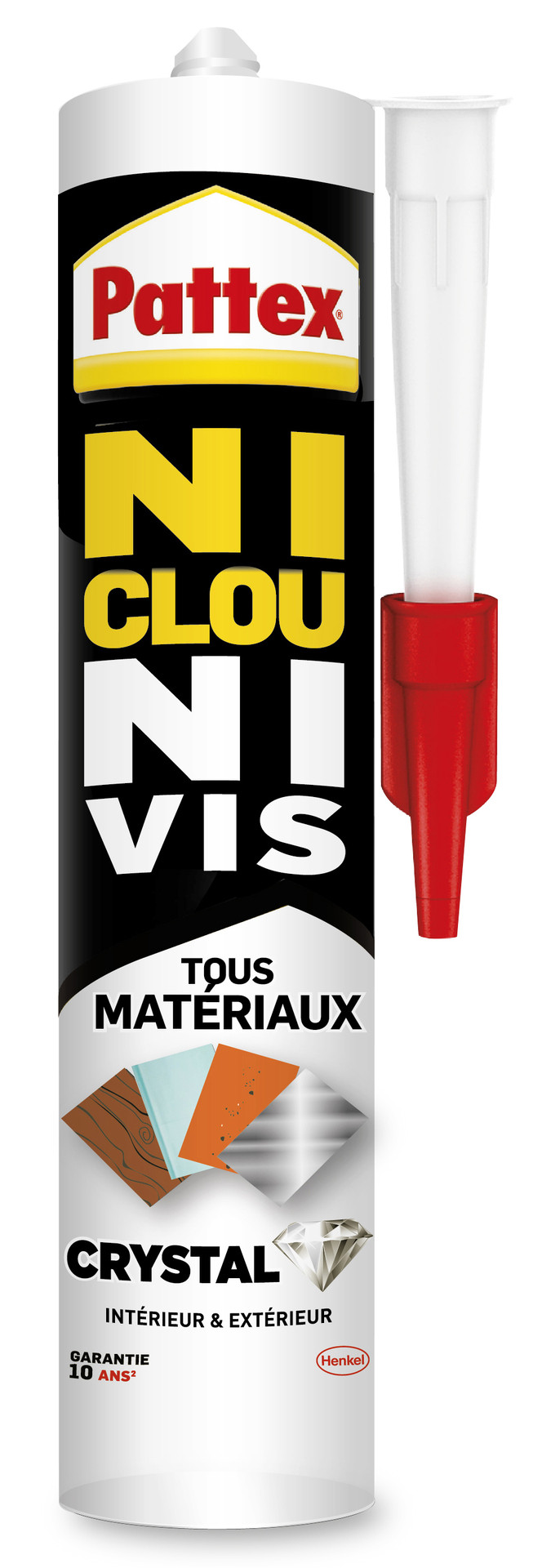 Colle de fixation PATTEX Ni clou ni vis, 290 gr transparent