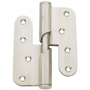 Paumelle hélicoïdale inox brossé bout carré 100 x 86 mm droite 1716GI