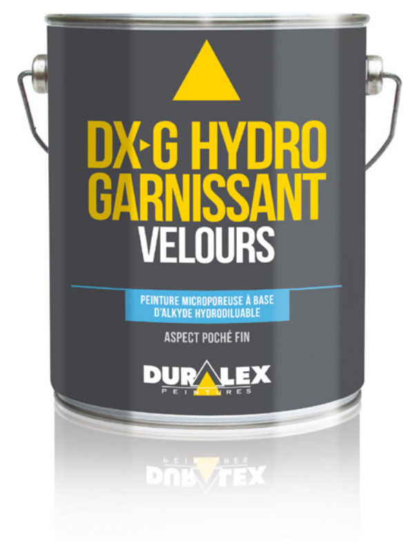 Peinture alkyde acrylique pochée hydrodiluable garnissant velours DX G 15 l DURALEX 28100121