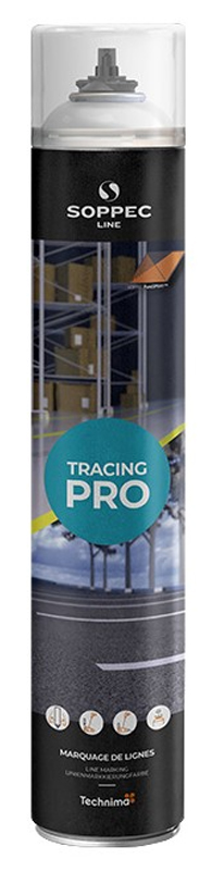 Peinture de marquage au sol TRACING® PRO système PureSPRAY blanc RAL 9016 aérosol 750 ml SOPPEC 152000O