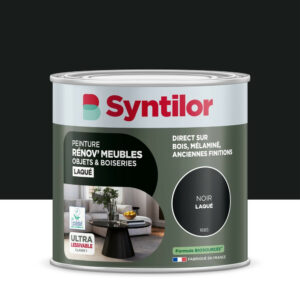 Peinture de rénovation meuble et objet SYNTILOR  noir laque 0,5L