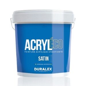 Peinture finition Acryl'éco satin blanc gamme ECO 15 l DURALEX 117100231