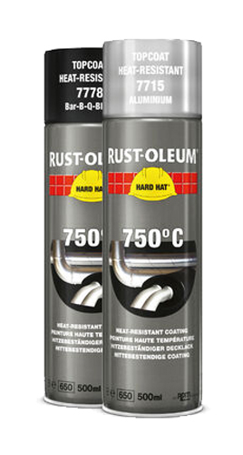 Peinture finitions Hard Hat® aluminium haute température 750° 500 ml RUST-OLEUM 7715