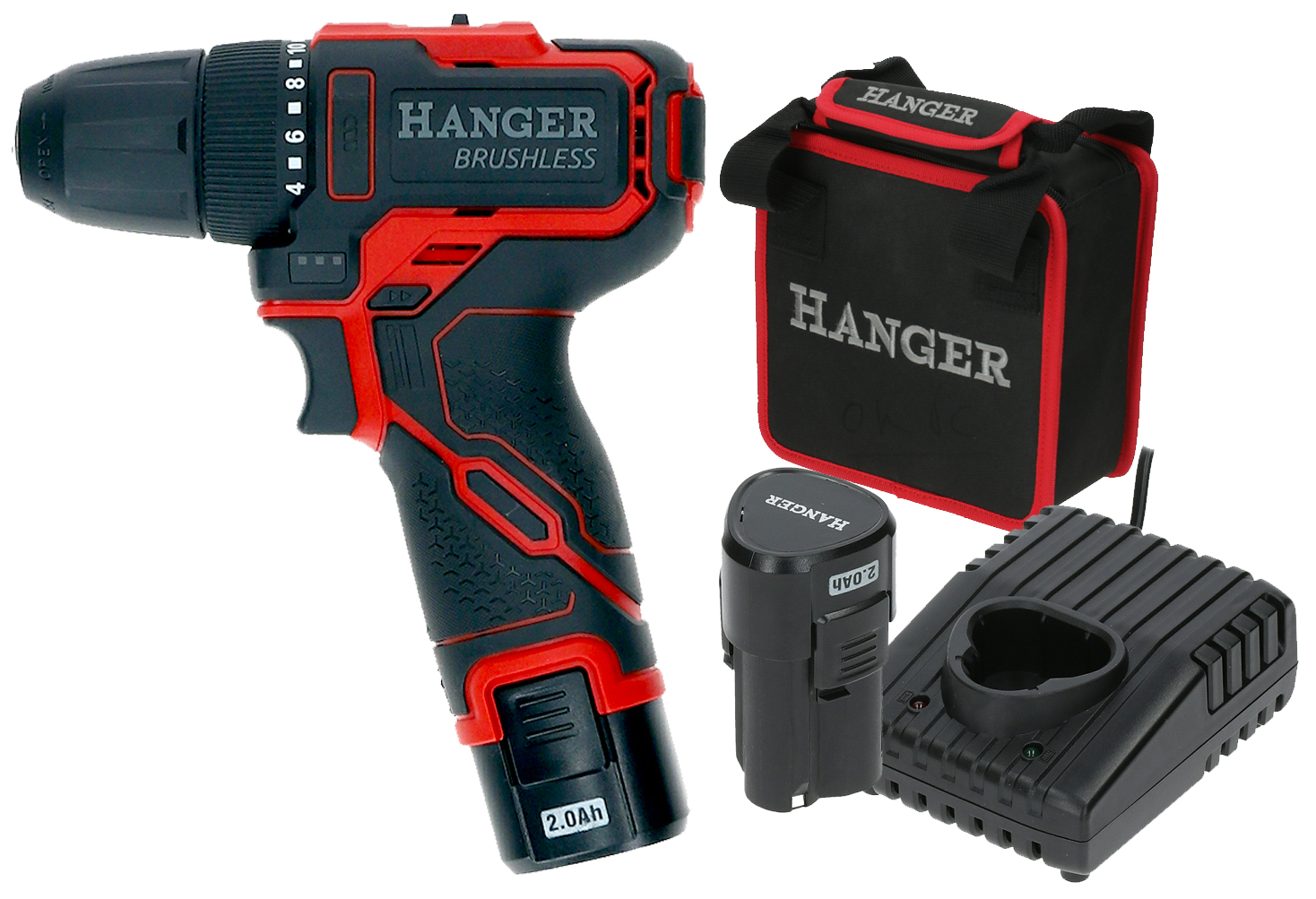 Perceuse-visseuse 12 V DD12S2 + 2 batteries 2 Ah + chargeur + sacoche HANGER 400101