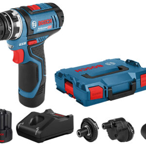 Perceuse-visseuse 12 V GSR 12V-15 FC + 2 batteries 2 Ah + chargeur rapide + coffret L-Boxx BOSCH 06019F6000
