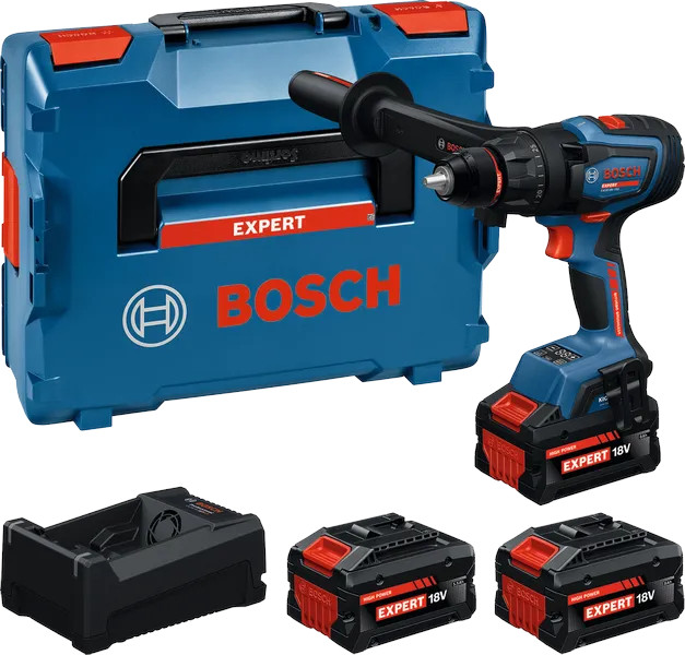 Perceuse-visseuse 18 V EXSR18V-150 Biturbo Brushless + 2 batterie 8 Ah + 1 batterie 5,5 Ah + chargeur rapide + coffret L-BOXX BOSCH EXPERT 06019R2202