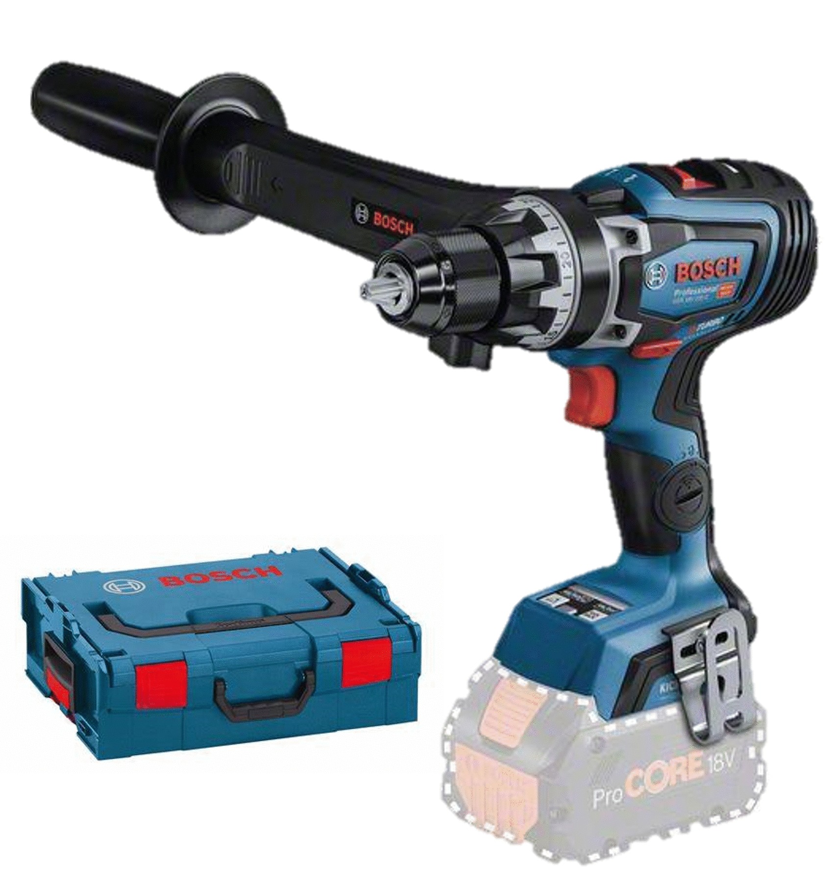 Perceuse-visseuse 18 V GSR 18V-150 C Professional BITURBO (sans batterie ni chargeur) + L-BOXX BOSCH 06019J5002