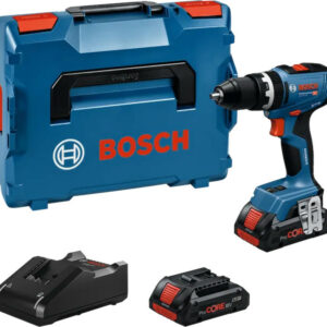 Perceuse-visseuse à percussion 18 V GSB 18V-65 + 2 batteries PROCORE 4 Ah + chargeur + L-BOXX BOSCH 06019N3306