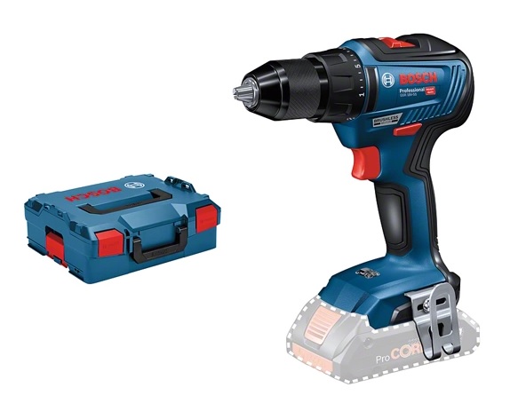 Perceuse-visseuse à percussion 18V GSB 18V-55 (sans batterie ni chargeur) + coffret L-Boxx BOSCH 06019H5303